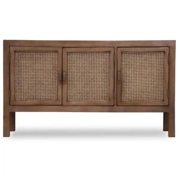 StyleCraft Easton Mango Wood and Woven Cane Panels Sideboard - Overstock - 31628903 | Bed Bath & Beyond