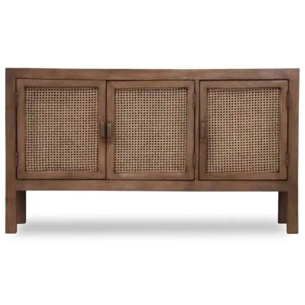 StyleCraft Easton Mango Wood and Woven Cane Panels Sideboard - Overstock - 31628903 | Bed Bath & Beyond