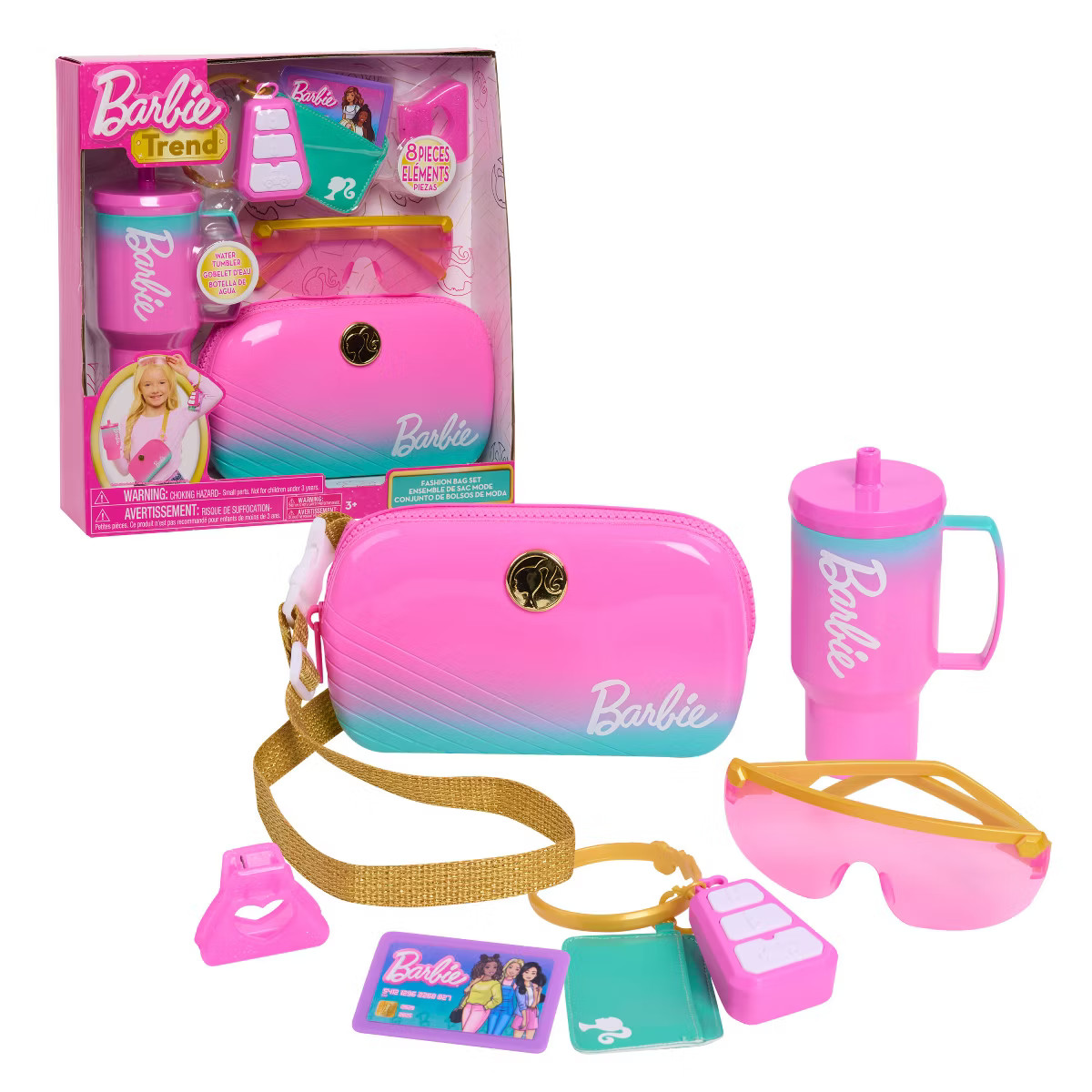 Barbie Trend Fashion Bag Set: Includes Play Credit Card & Beauty Accessories | Target