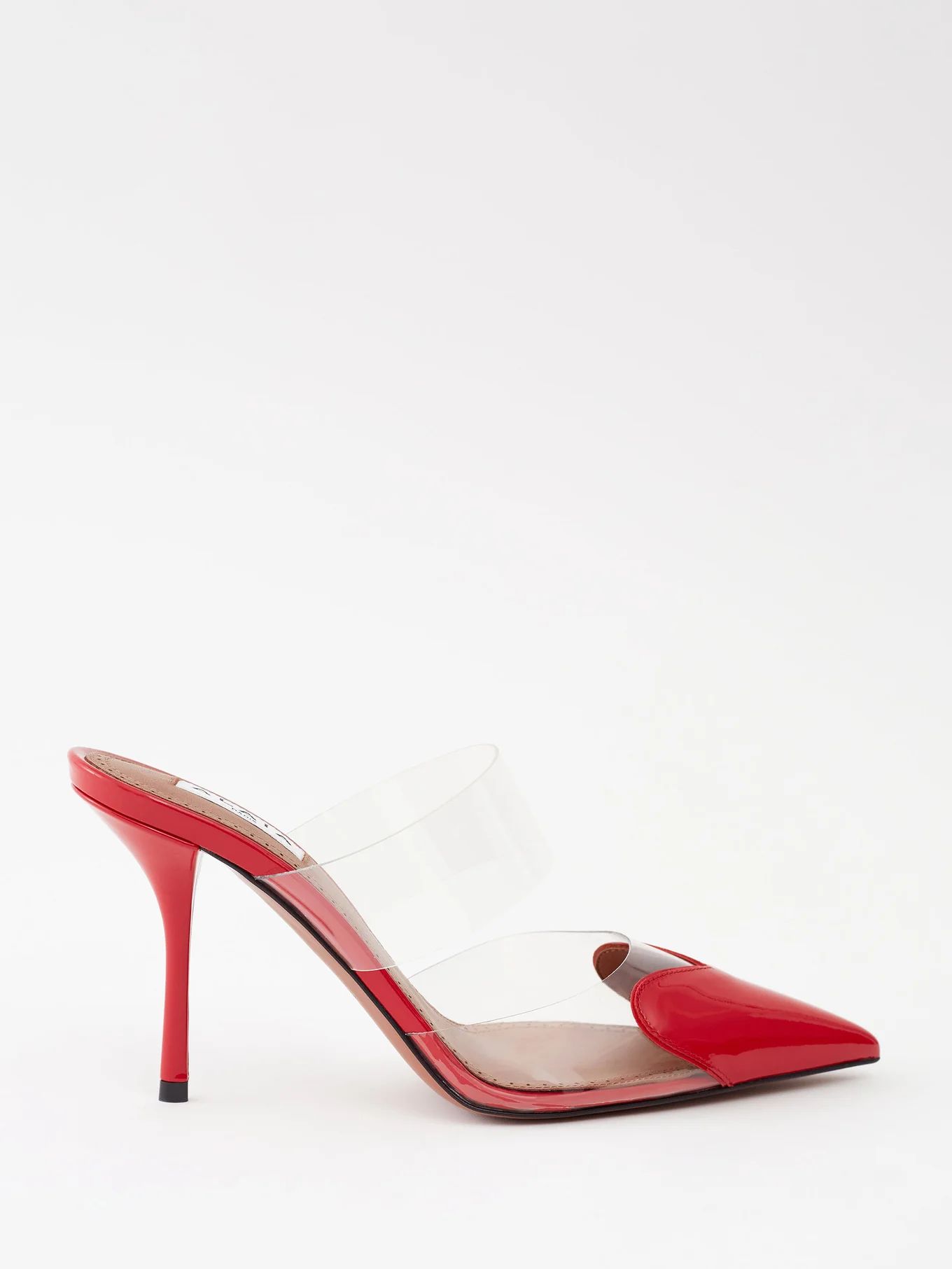 Heart 90 patent-leather and vinyl mules | Matches (US)