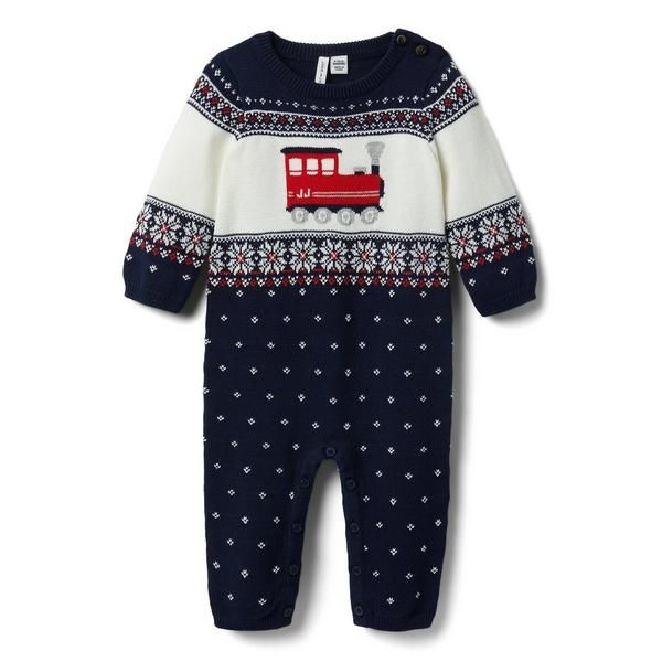 Baby Train Fair Isle Sweater 1-Piece | Janie and Jack