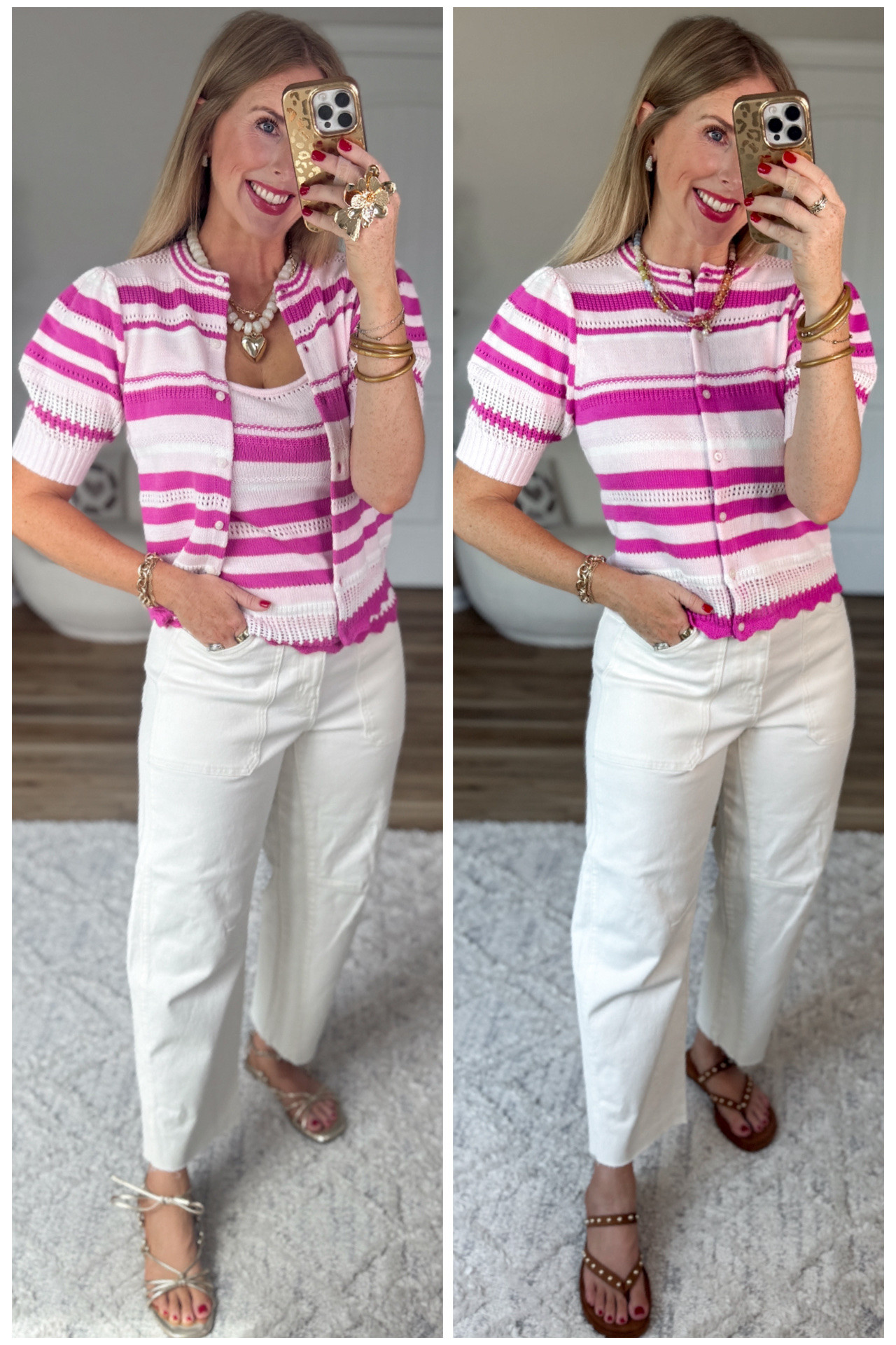 2 ways to style this pink stripe cardigan from Walmart!

#LTKootd #LTKmomlife