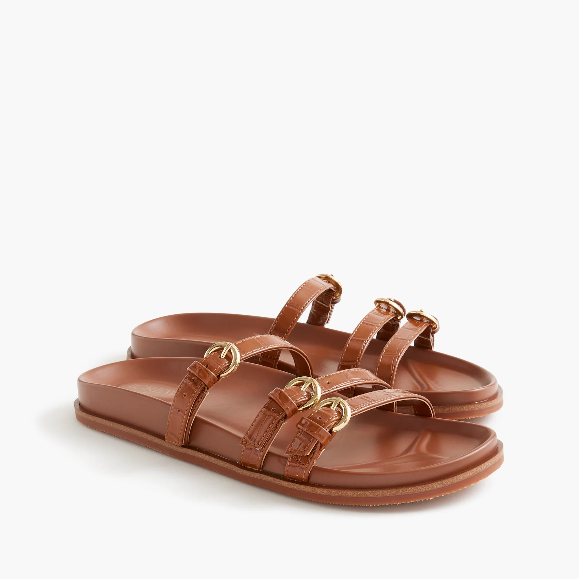 Three-strap slide sandals | J.Crew Factory