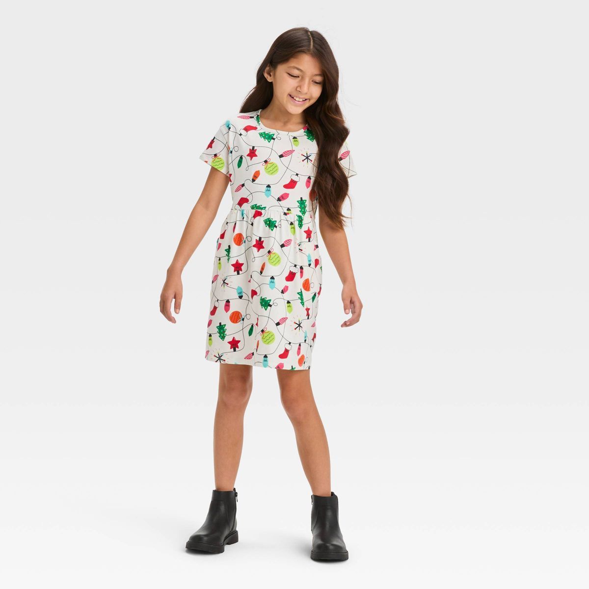 Girls' Short Sleeve Dress - Cat & Jack™ | Target