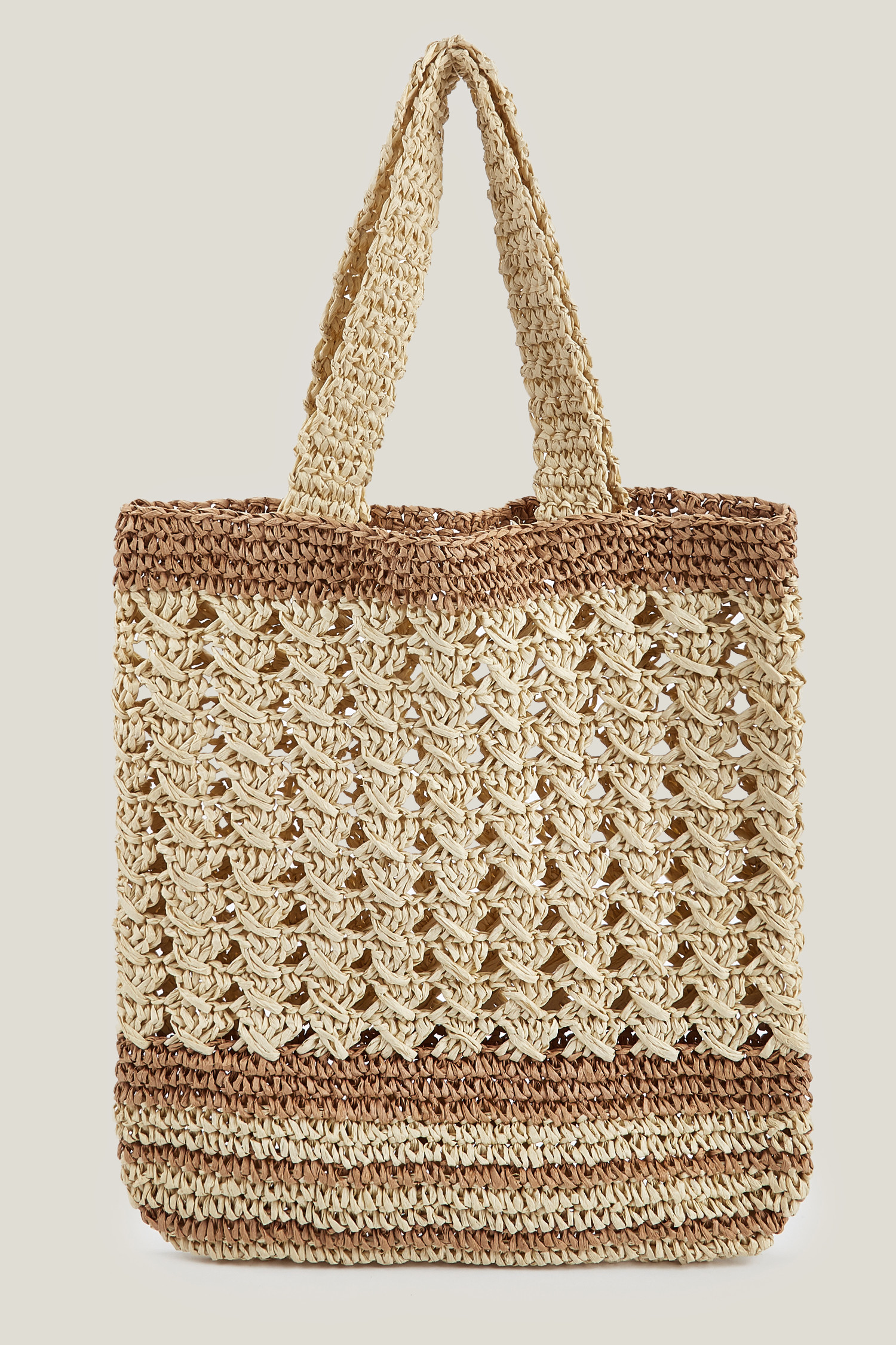 Honey Trail Two-Tone Straw Bag | Cupshe US
