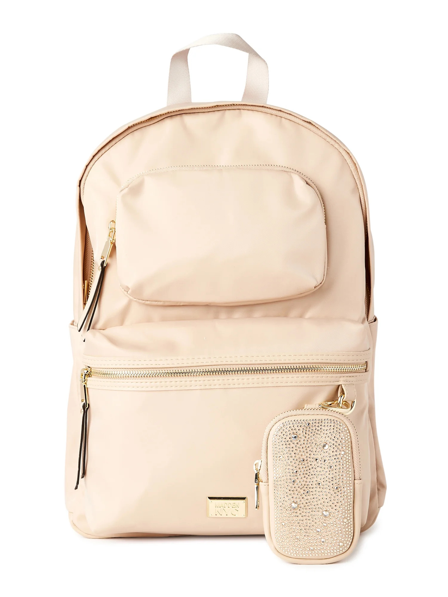 Madden NYC Women’s Modular Zipper Backpack Khaki - Walmart.com | Walmart (US)