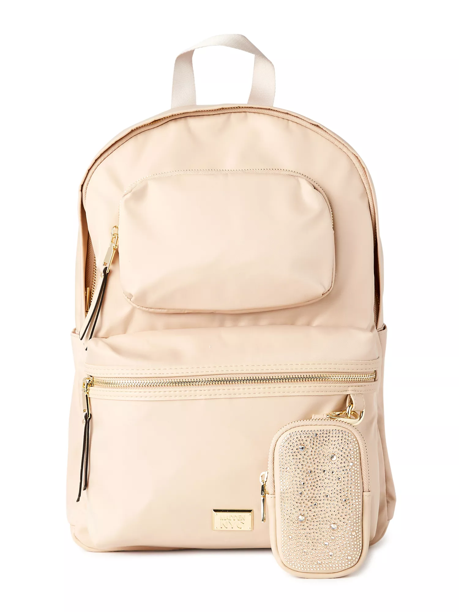 Madden NYC Girls Modular Zipper Backpack Yellow Check 