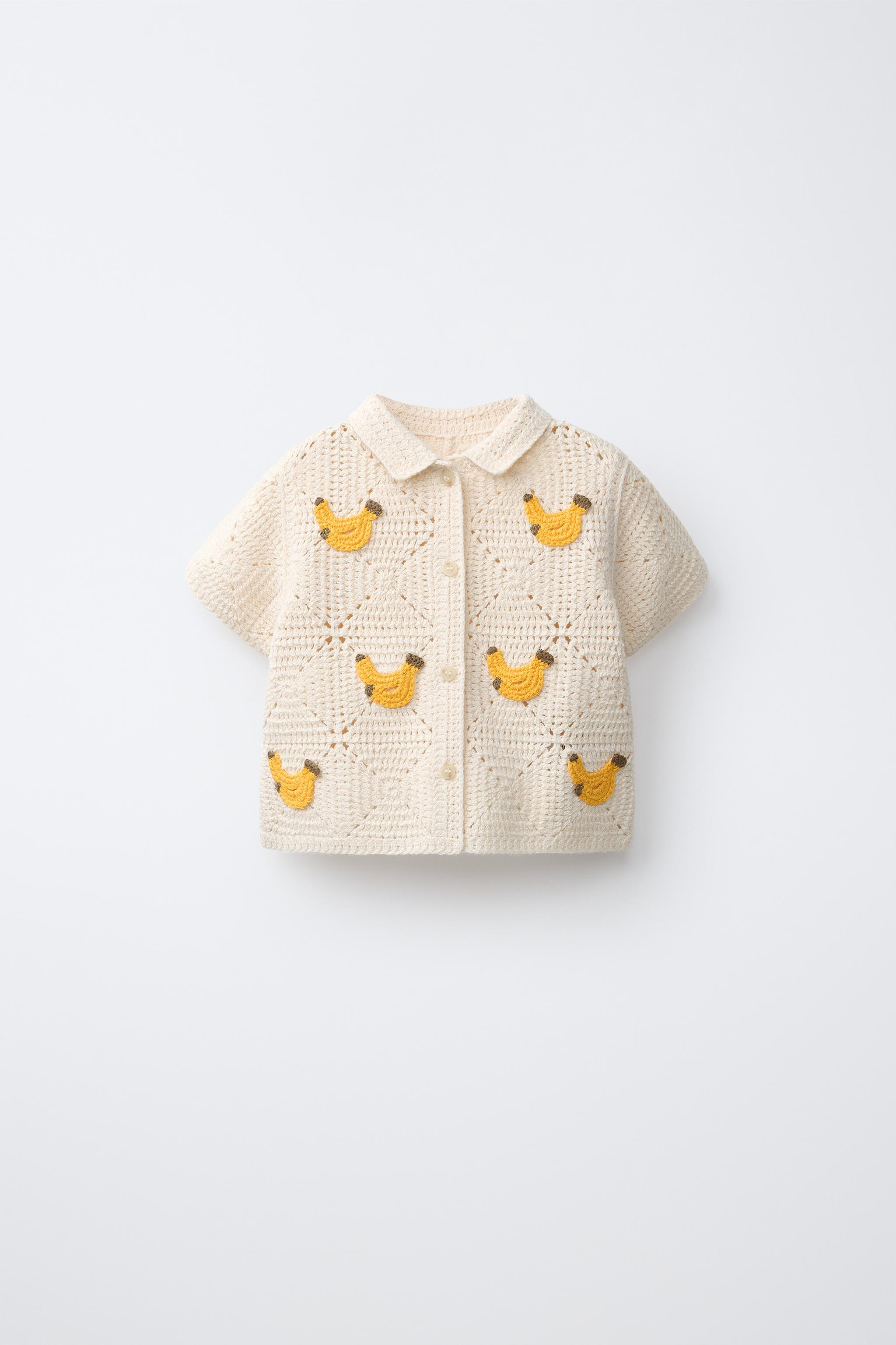 CROCHET KNIT BANANA SHIRT | Zara US