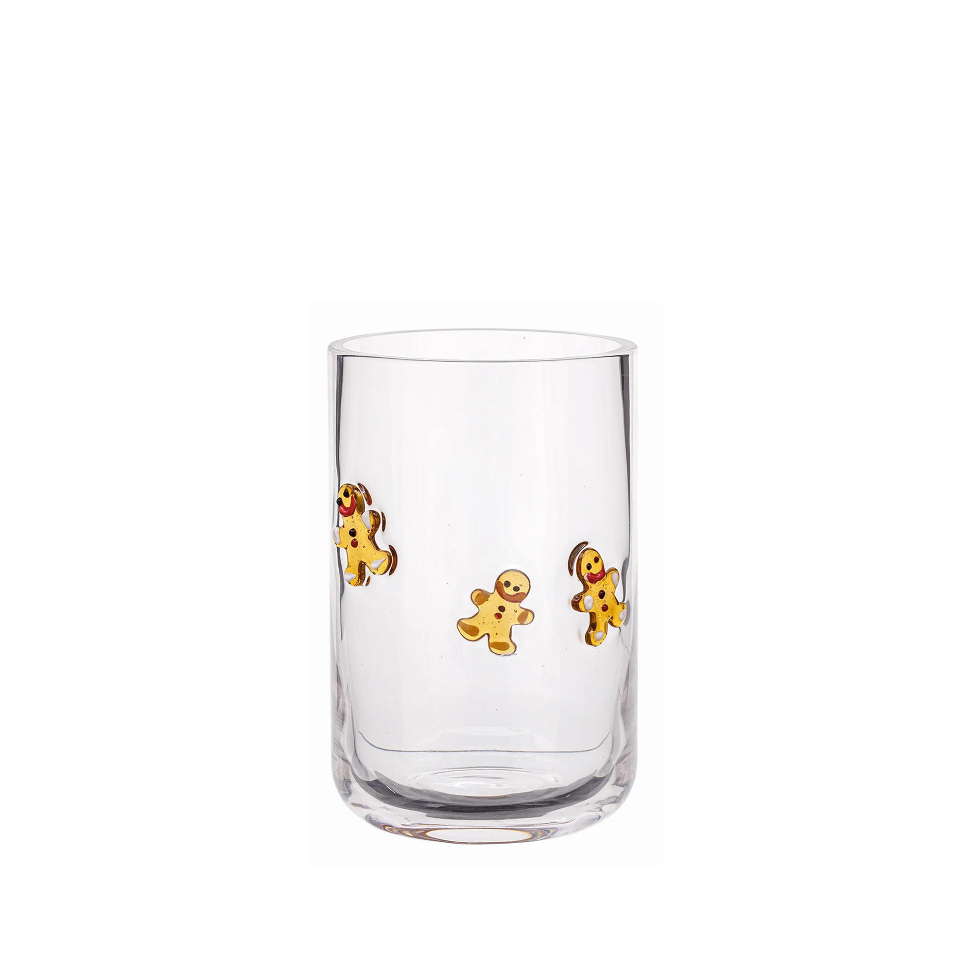 Holiday Time Gingerbread Man Charm 16oz Drinking Glass 2 Pack - Walmart.com | Walmart (US)