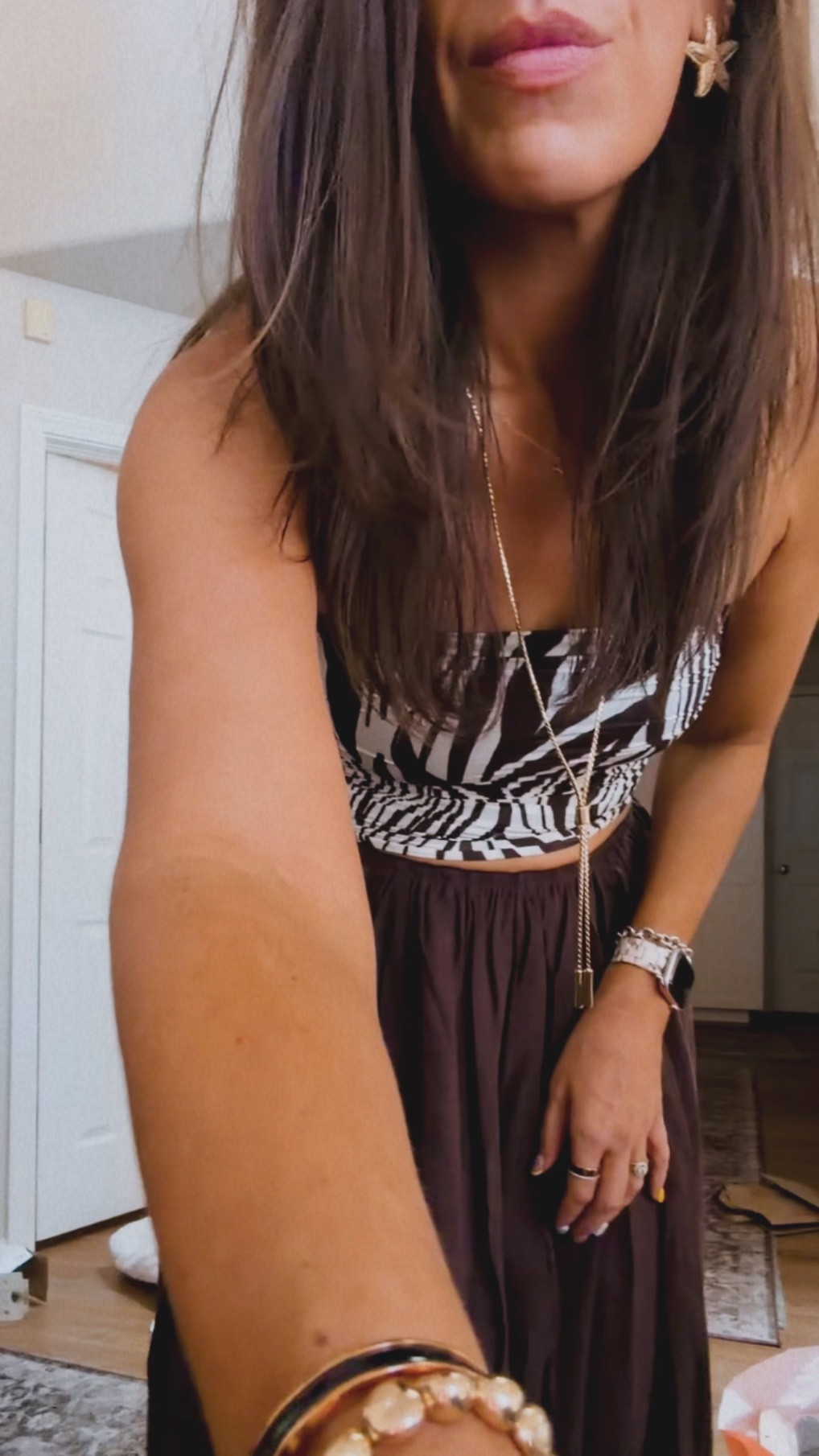 Quick dinner outfit
Medium top and small skirt (skirt runs big)

#LTKMidsize #LTKSaleAlert #LTKOver40