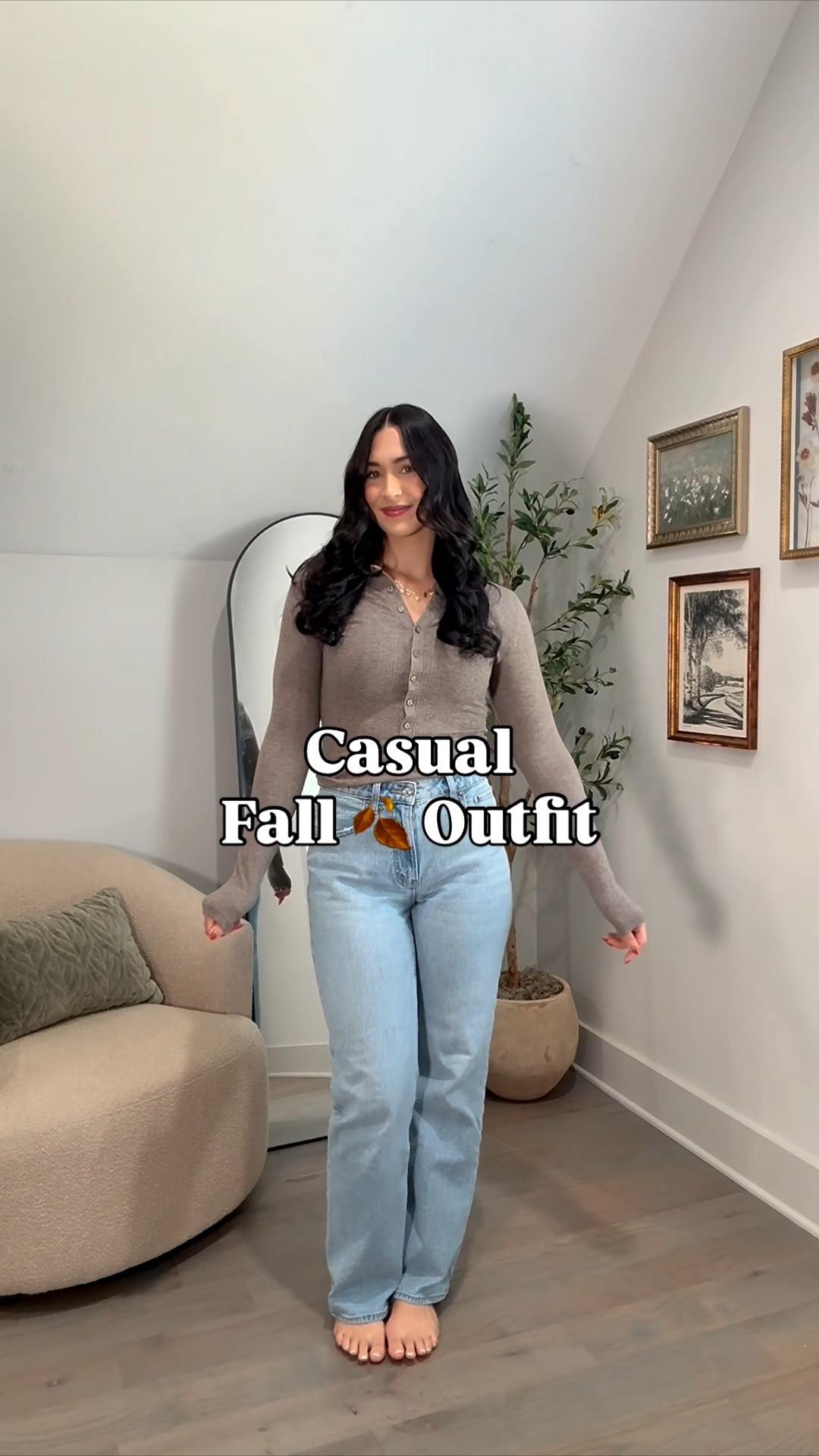 Casual Fall Outfit 🍂

American Eagle top size small 
Abercrombie 90s relaxed jeans curve love 27R
Necklace Target 
Shoes/Bag Amazon similar finds! 

#LTKStyleTip #LTKFindsUnder100 #LTKSeasonal