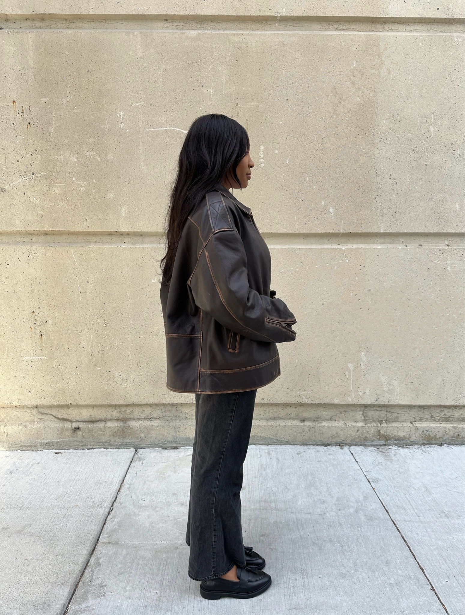 Leather jacket 🤎GRLFRND Alek

#LTKStyleTip #LTKSeasonal #LTKCyberWeek