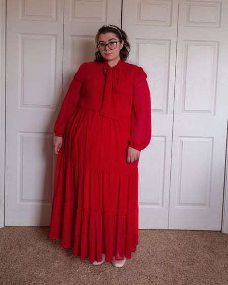 Plus size red pussy bow dress festive Christmas outfit 

#LTKHoliday #LTKSeasonal #LTKplussize