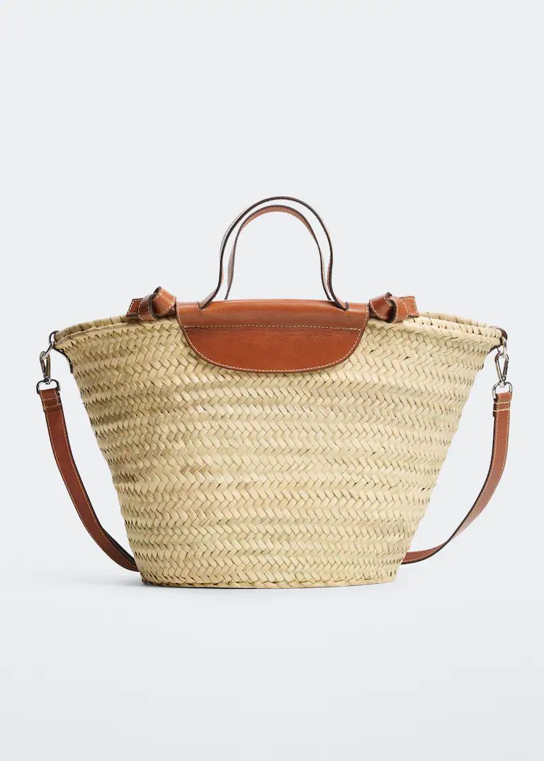 Raffia tote bag | MANGO (UK)