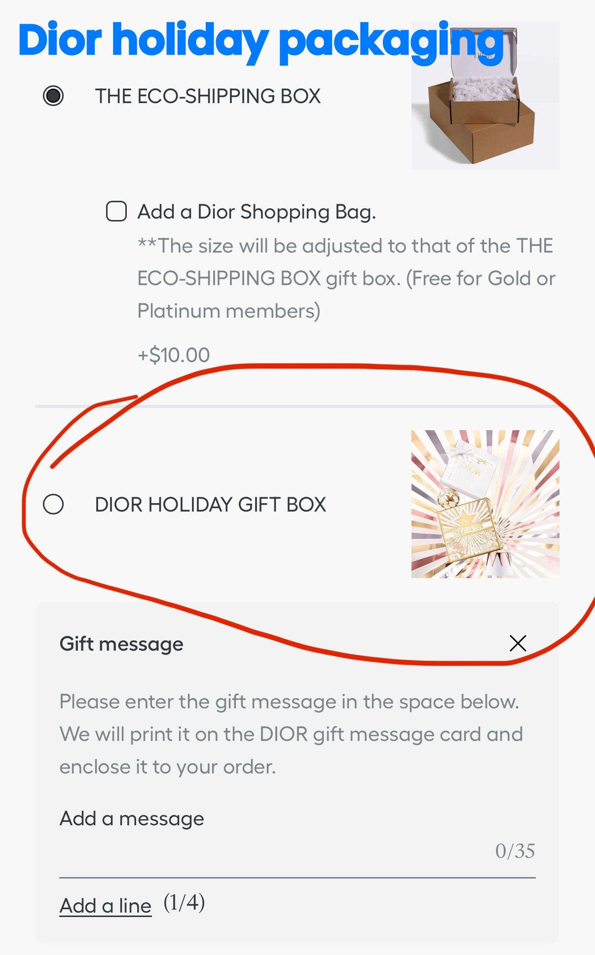Dior holiday packaging now available. Run! #dior 

#LTKBeauty #LTKSeasonal #LTKSaleAlert