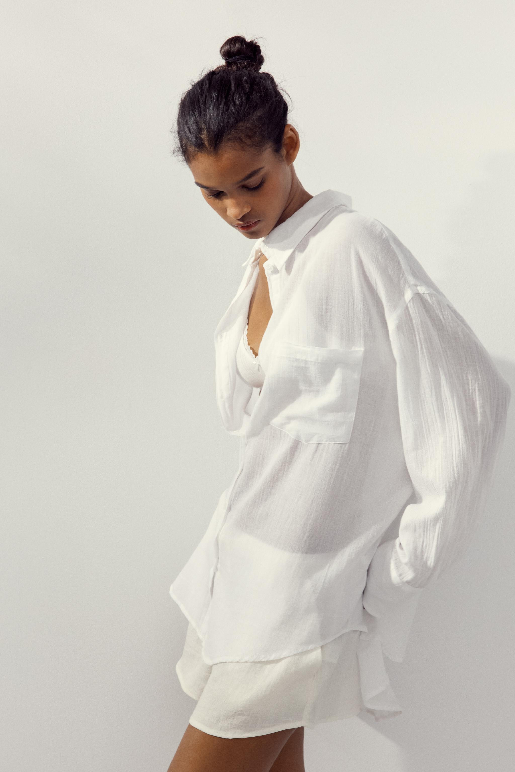 OVERSIZED GAUZE SHIRT | Zara US