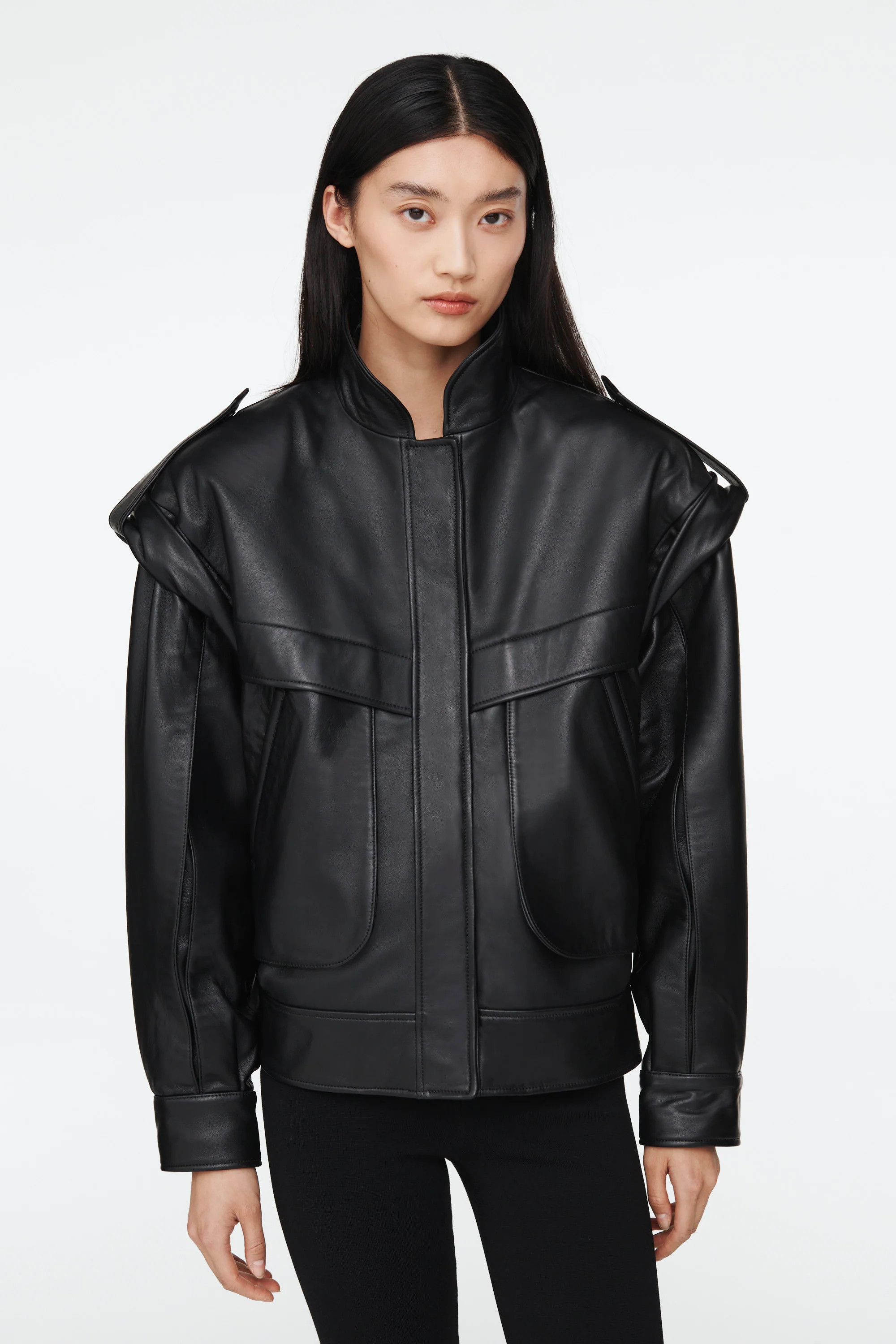 Frida Leather Bomber | DUCIE
