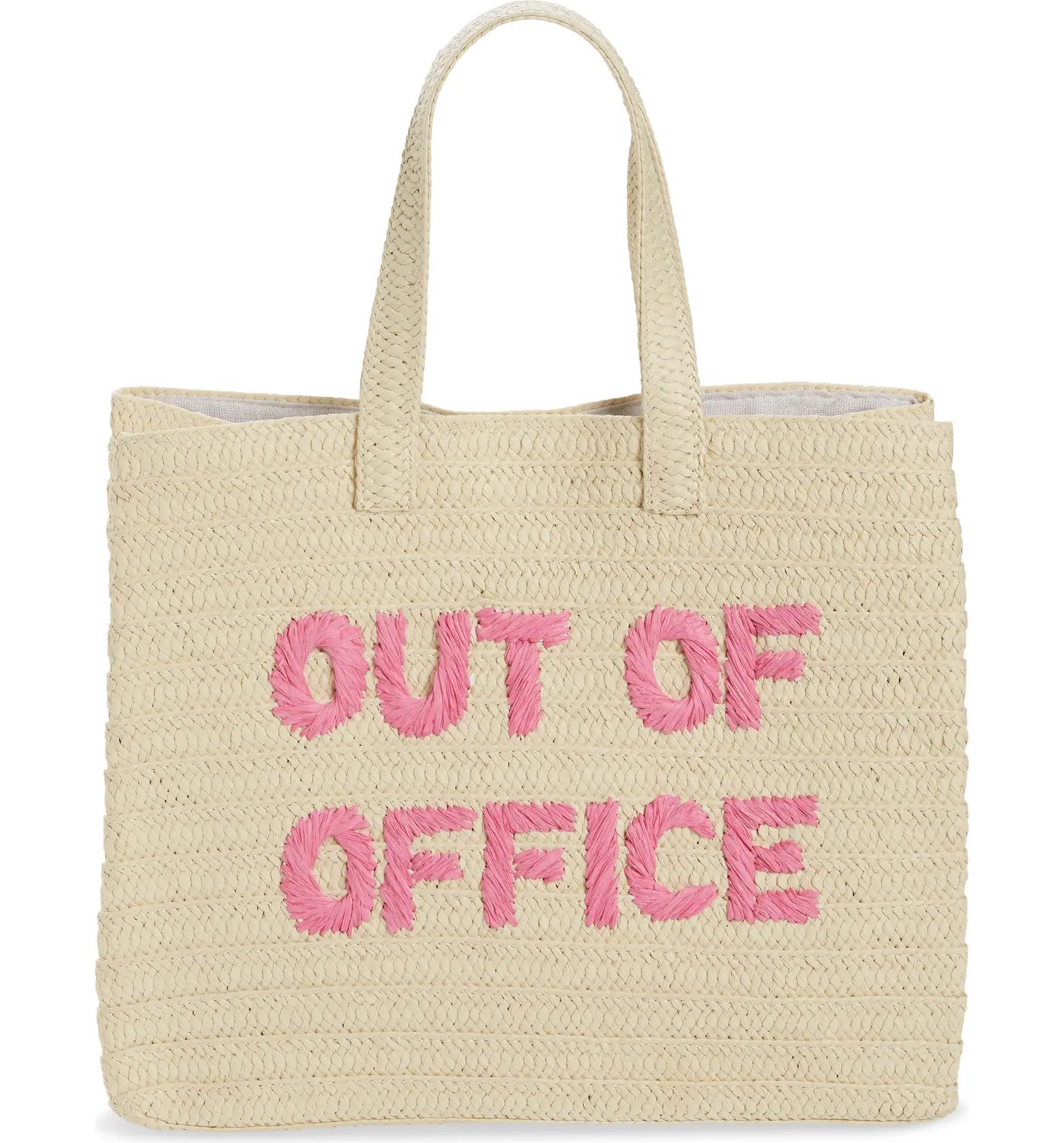 Out of Office Straw Tote | Nordstrom