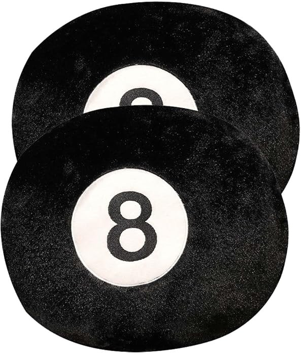 Cyprinus Carpio Emulation Black Billiards 8 Ball Stuffed Pillow, Soft Round Sleeping Cushion for ... | Amazon (US)