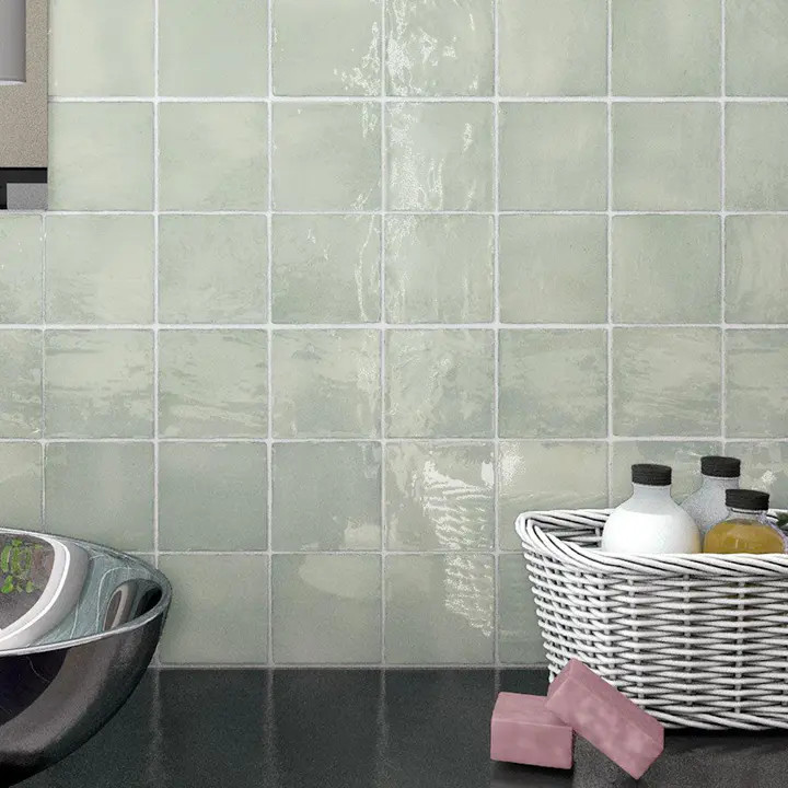 Lake Mint Ceramic Square Tile 4x4 | Tile Club