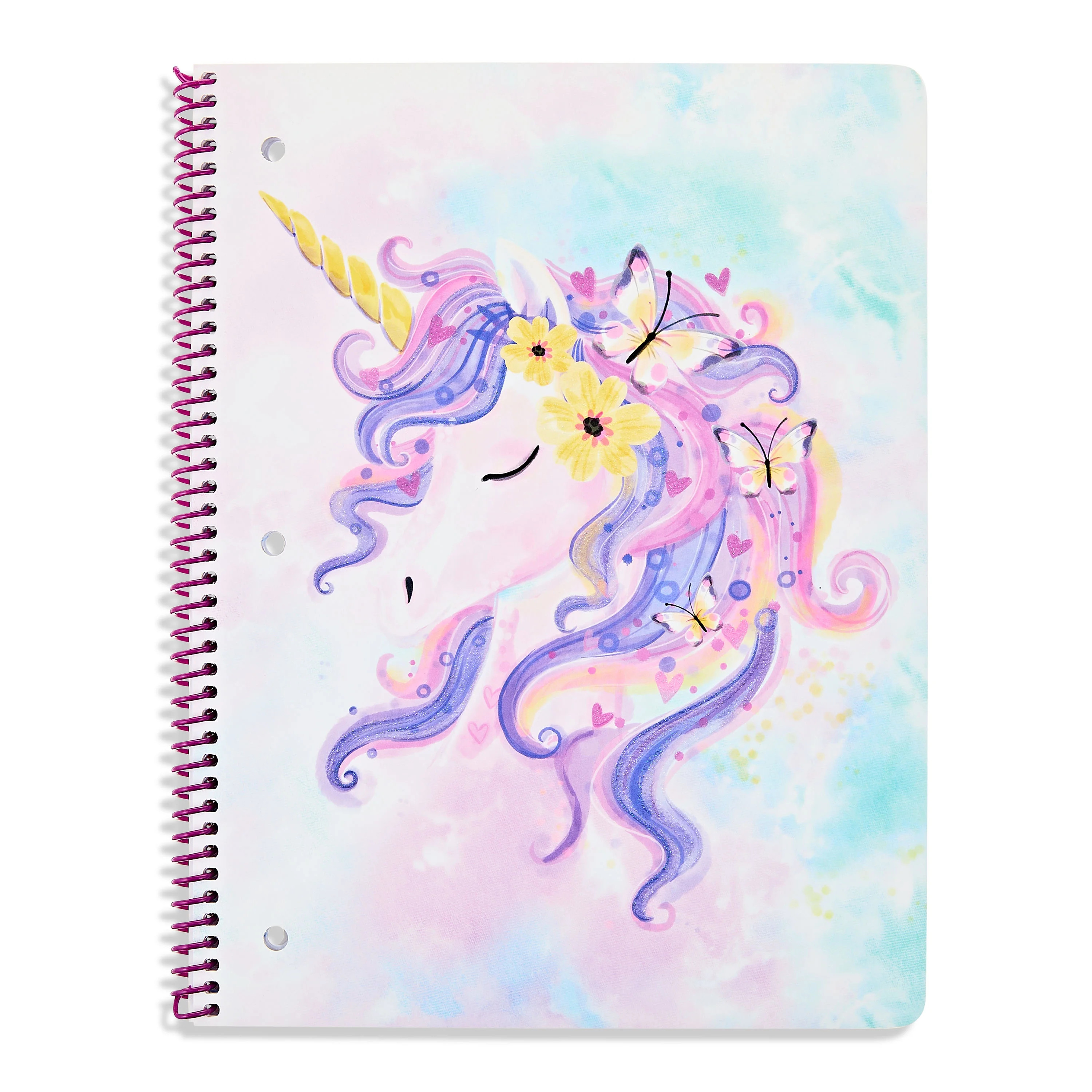 Pen + Gear 1-Subject Notebook, 10.5 in x 8 in, Wide Ruled, 80 Sheets, Unicorn Purple - Walmart.co... | Walmart (US)