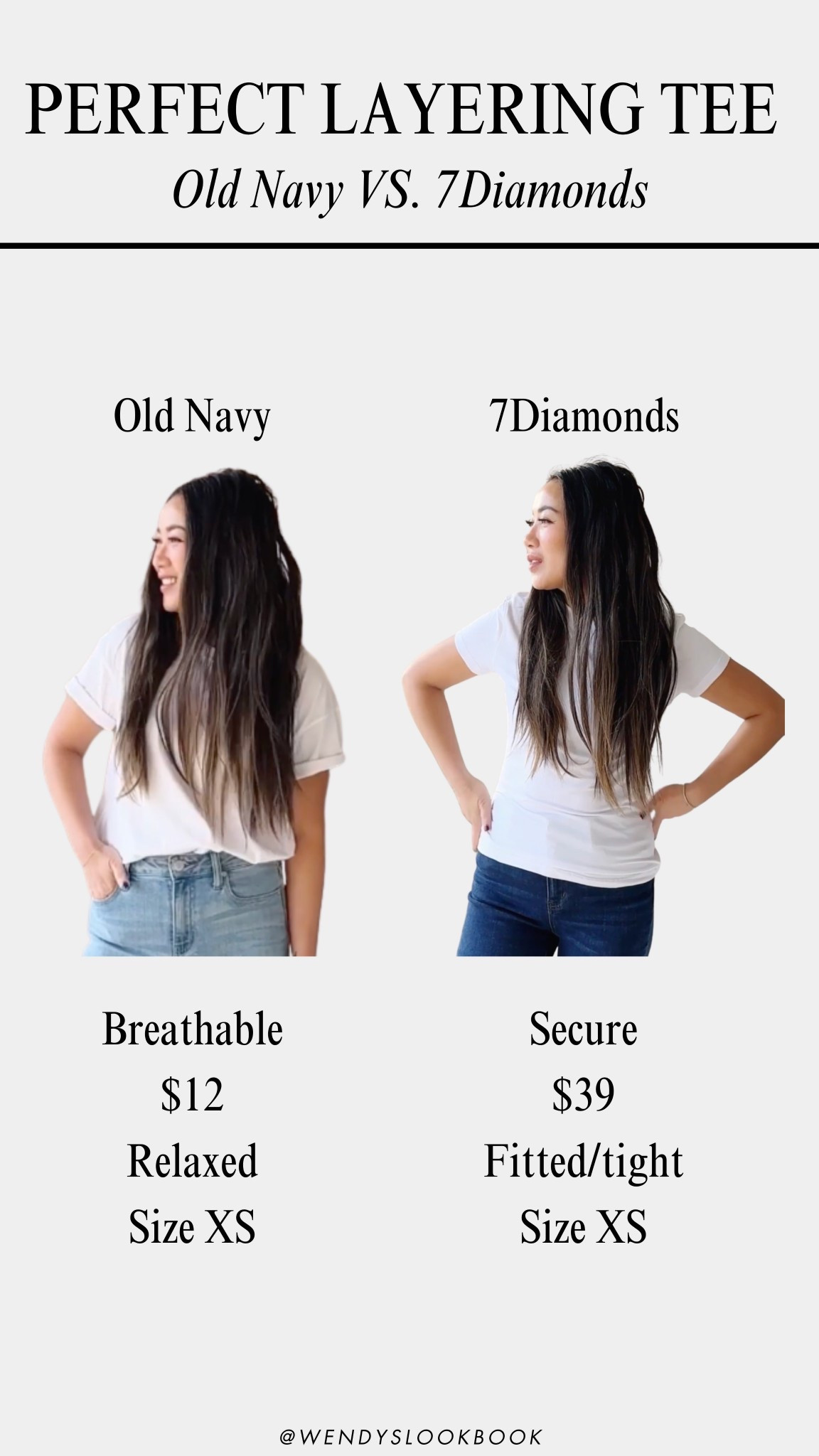 The perfect layering tee! OLD NAVY: Under $10, breathable 100% cotton, relaxed fit, perfect as a layering tee or worn alone. I’m wearing an XS. 7DIAMONDS: Neckline is more secure (it doesn’t move around when under sweaters). I’m wearing an XS.

#LTKootd #LTKPetite #LTKgrwm