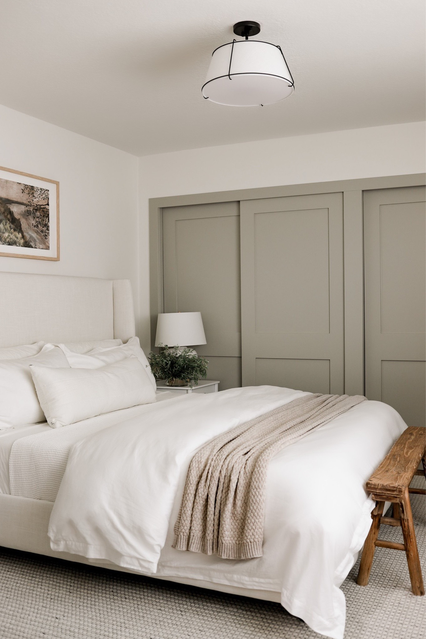 A neutral primary bedroom always makes me feel relaxed after a long day!
•The Tilly bed featured here is in the ‘Zuma White’ color. 
•Rug is the ‘ivory and light grey'
•Art is 30x20” natural frame with mat. Up to 50% off and ships free!! 

#LTKhome #LTKsalealert #LTKSeasonal