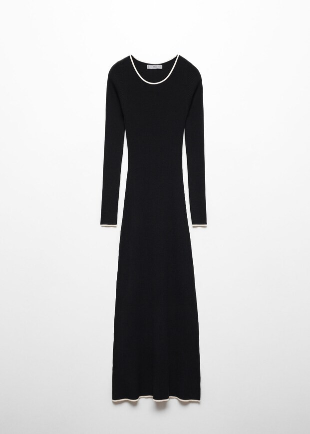 Contrast trim dress -  Women | Mango United Kingdom | MANGO (UK)