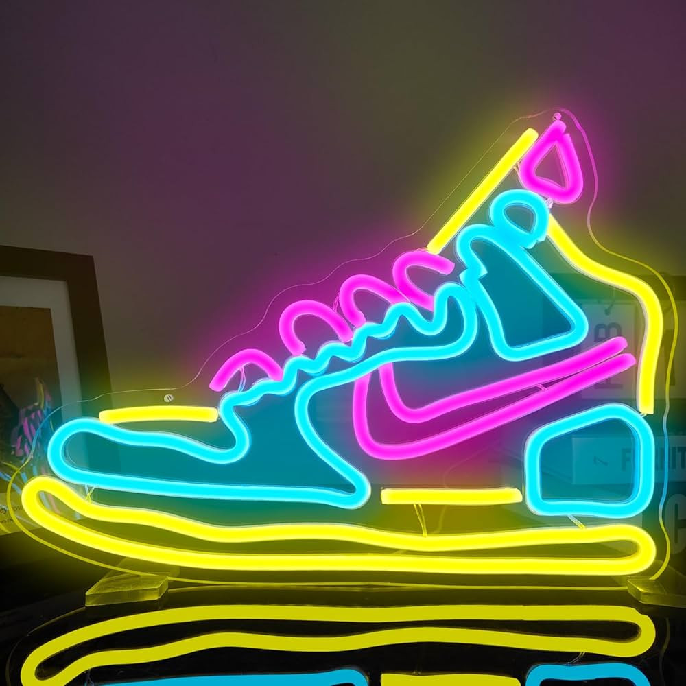 Sneaker Neon Sign Sports Shoes Neon Sign Boys Neon Lights for Bedroom Light Up Signs for Living R... | Amazon (US)
