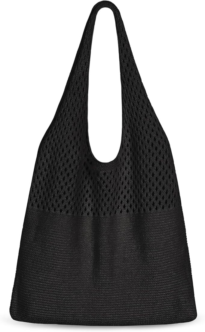 Sightor Crochet Tote Bag, Mesh Beach Bag Knit Summer Hobo Bag Vacation Boho Tote Bag for Women | Amazon (US)