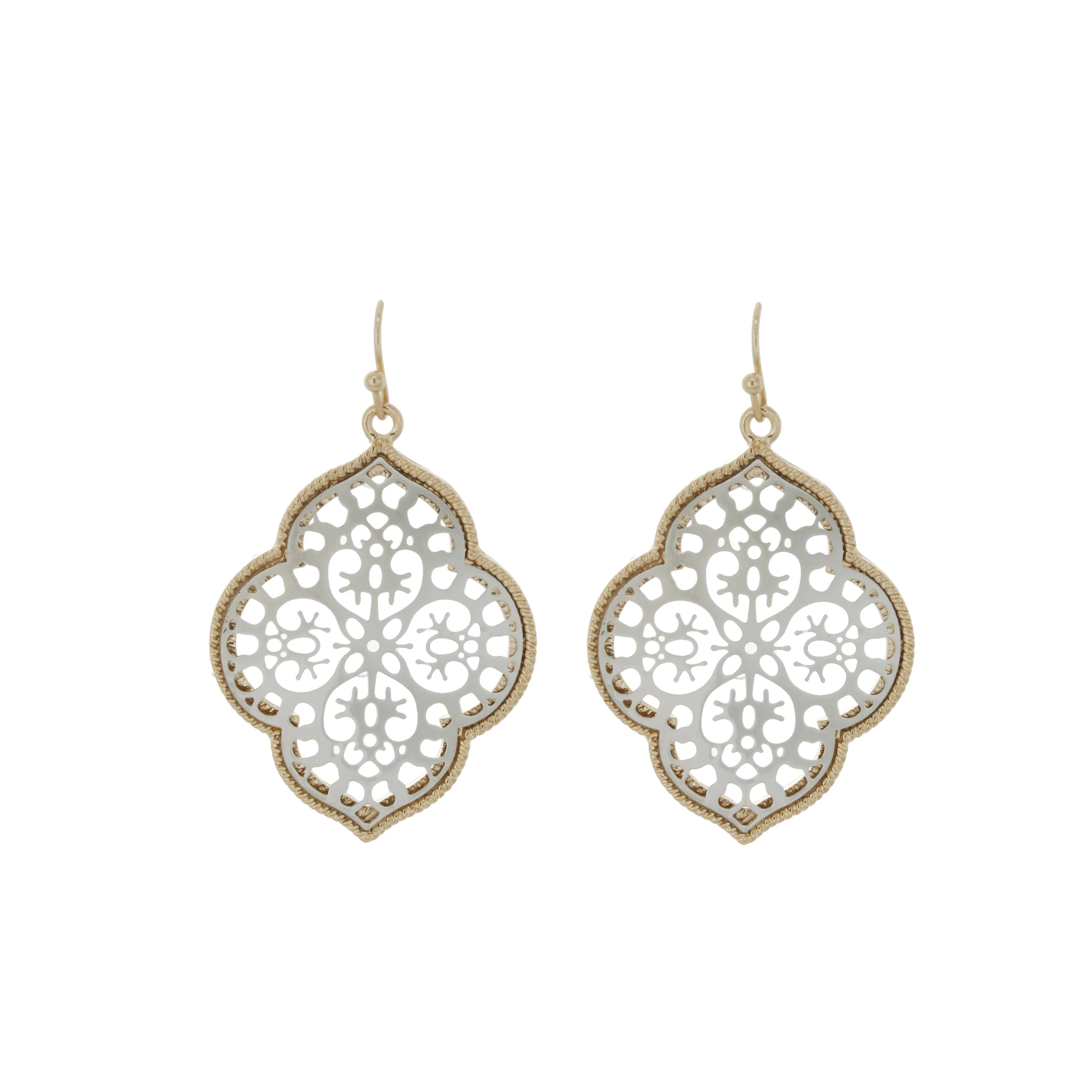 Time And Tru Filigree Drop Earrings - Walmart.com | Walmart (US)
