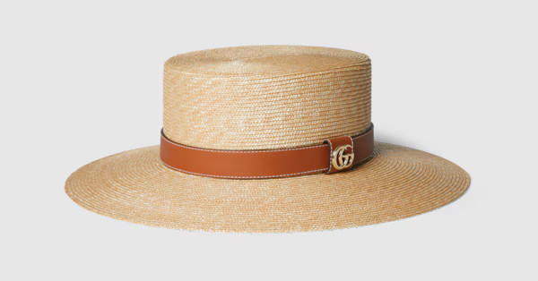 Gucci Woven straw boater hat | Gucci EU