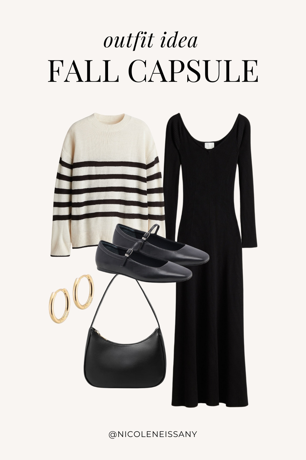 Fall Capsule Wardrobe Outfit Idea | fall capsule outfit, fall outfit, fall outfits, fall style, fall fashion, fall 2024 fashion, fall outfits 2024, fall trends 2024, fall outfit inspo, fall outfit inspiration, fall capsule wardrobe essentials, fall wardrobe essentials, fall closet essentials, fall essentials, fall basics, fall must haves, neutral capsule wardrobe, neutral outfit, neutral fashion, casual outfit, elevated casual outfit, date night outfit, brunch outfit, everyday outfit, Abercrombie, Abercrombie denim, Abercrombie jeans, Amazon Fashion, Revolve, Lulus, Nordstrom, H&M // fall sweater, fall sweaters, striped sweater, fall dresses, sweater dress, midi dress, black dress, black ballet flats, gold hoop earrings

#liketkit #LTKSeasonal #LTKShoeCrush #LTKItBag #LTKStyleTip #LTKFindsUnder50 #LTKFindsUnder100 #LTKTravel #LTKSaleAlert