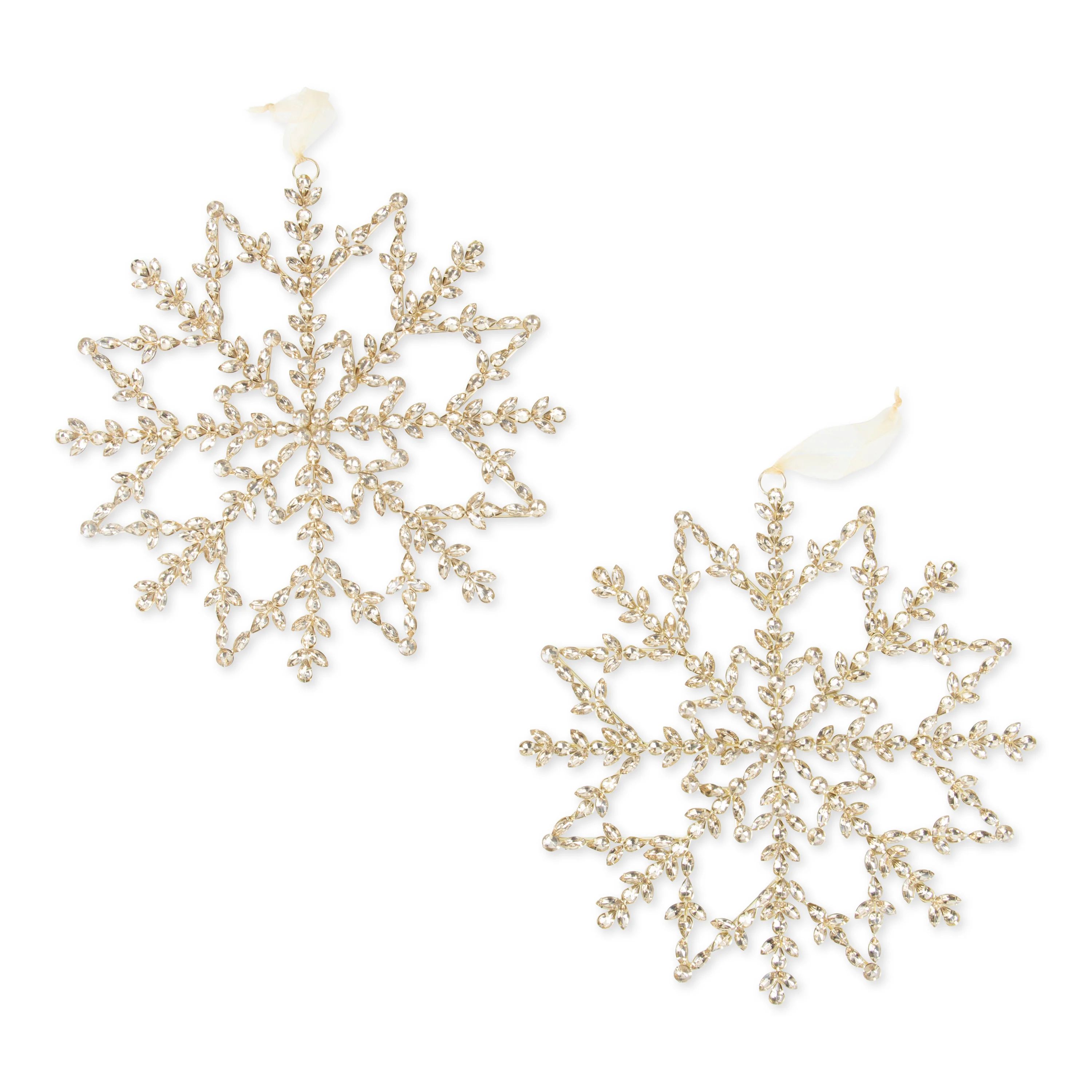 12" Round Petaled Snowflakes, Set of 2 | Martha