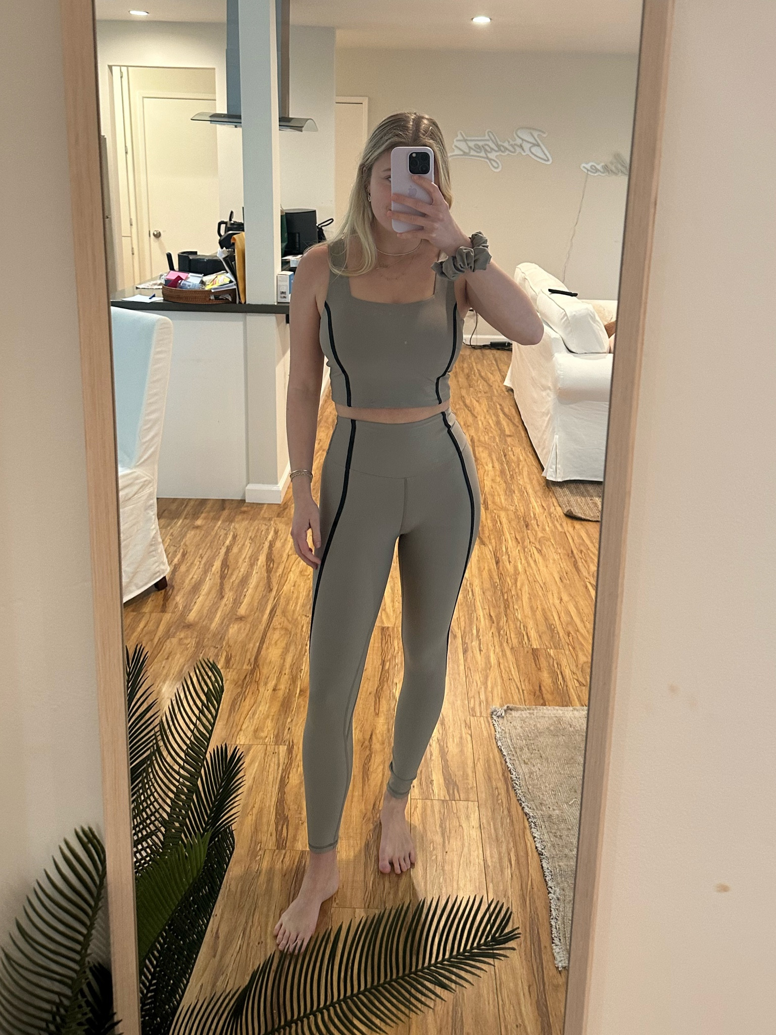 obsessed with this new Abercrombie workout set - complete with a matching scrunchie! wearing xs in leggings and s in the curve love version of the top!

#LTKSale #LTKfit #LTKunder100