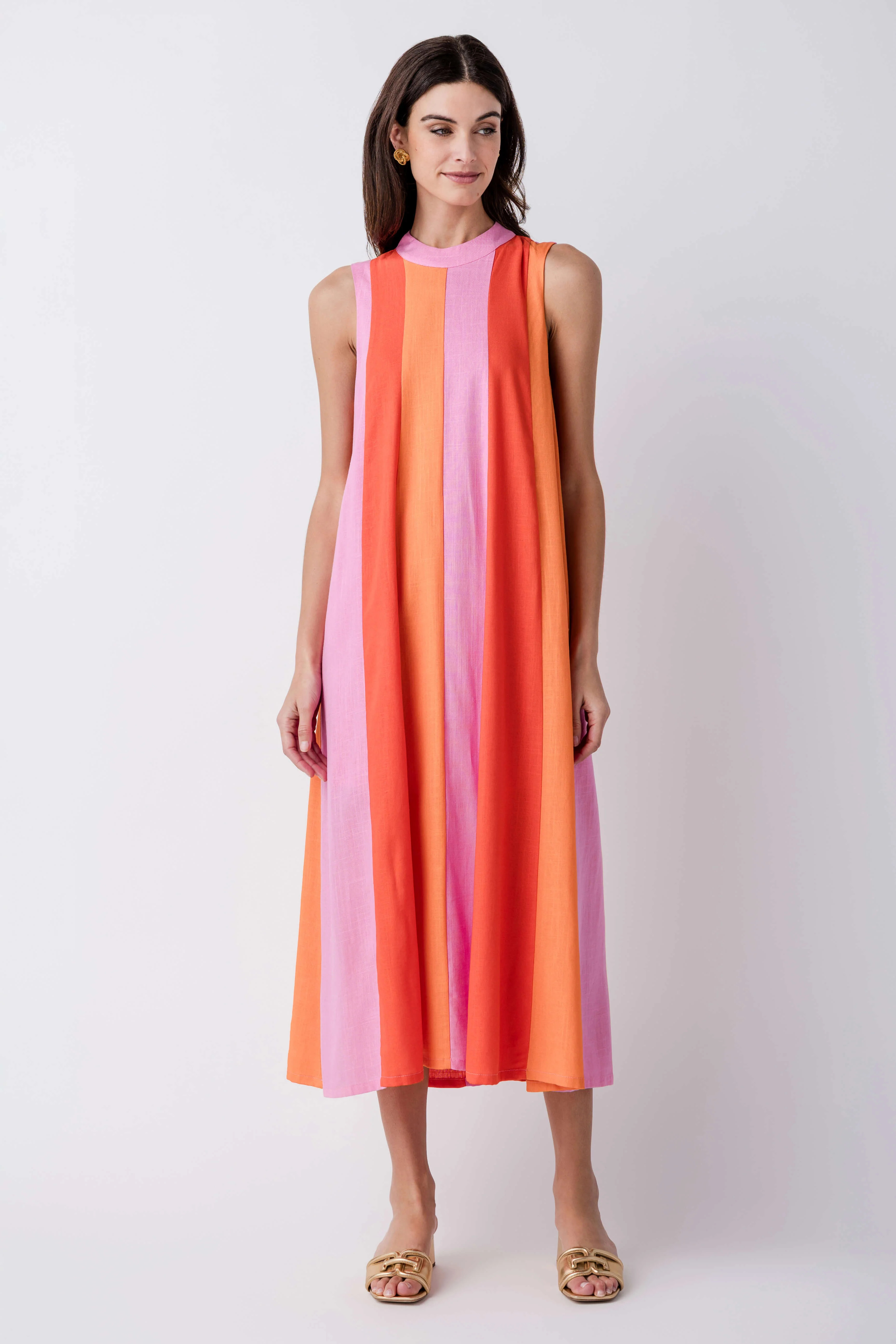 THML Colorblock Midi Dress | Social Threads