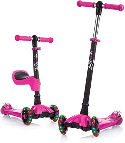 Lascoota Kick Scooter for Kids - Adjustable Height w/Extra-Wide Deck PU Flashing Wheels Great Kid... | Amazon (US)