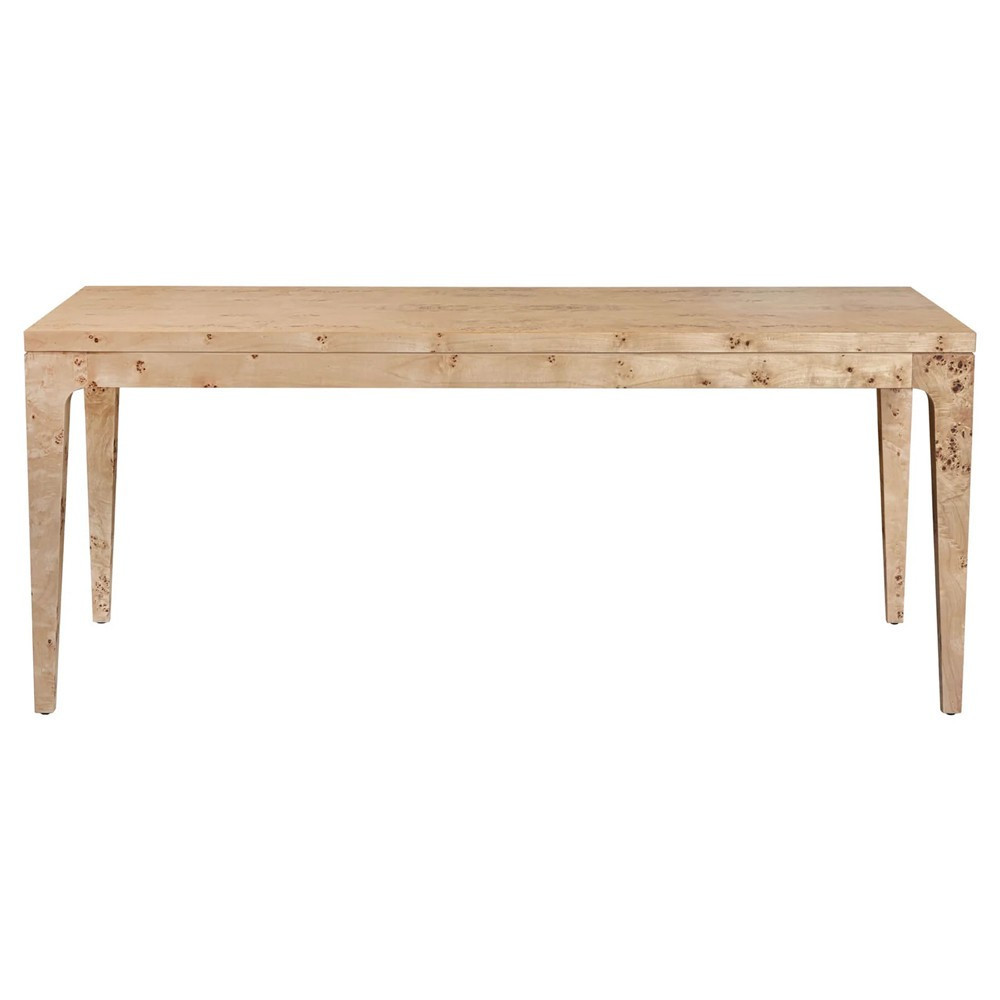Marlo Modern Classic Light Burl Dining Table - 83 | Kathy Kuo Home
