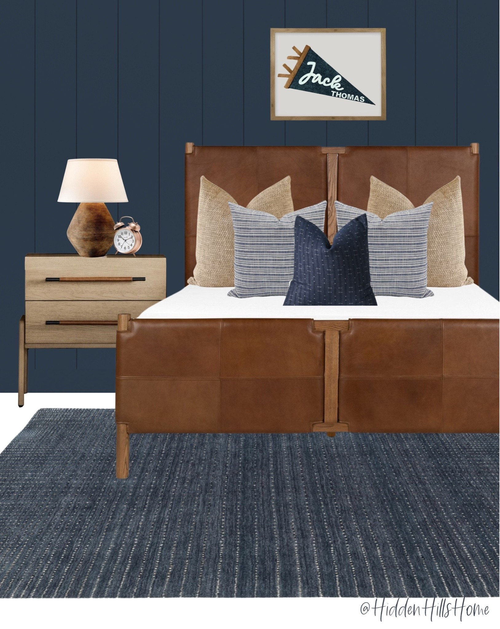 Masculine bedroom decor, boys room decor ideas, boys bedroom inspiration, home decor Inspo #boysbedroom
Wall color is SW Naval

#LTKHome #LTKSaleAlert #LTKKids