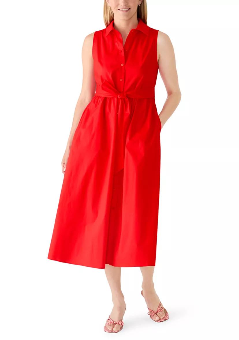 Women's Sleeveless Midi Shirt Dress | Belk
