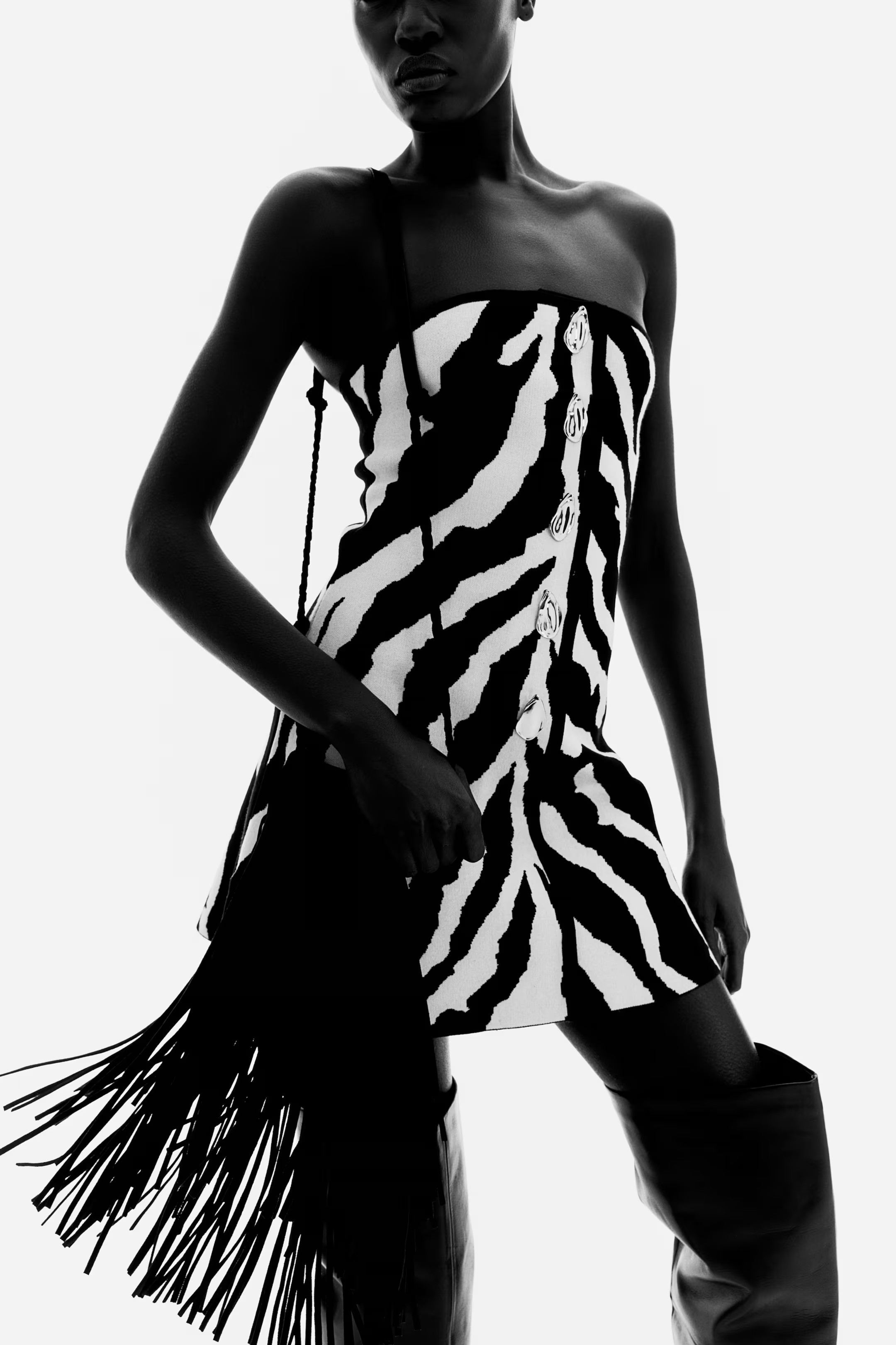 Jacquard-knit bandeau dress | H&M (UK, MY, IN, SG, PH, TW, HK)