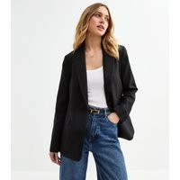 Women's Black Linen Blend Blazer New Look | New Look (UK)