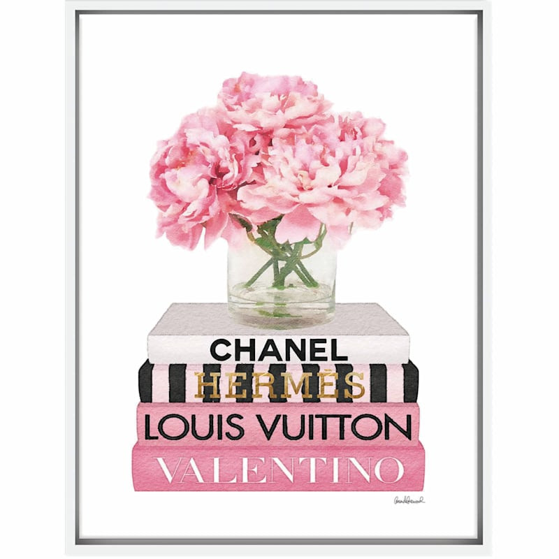 Framed Glam Books Canvas Wall Art, 12x16 | At Home