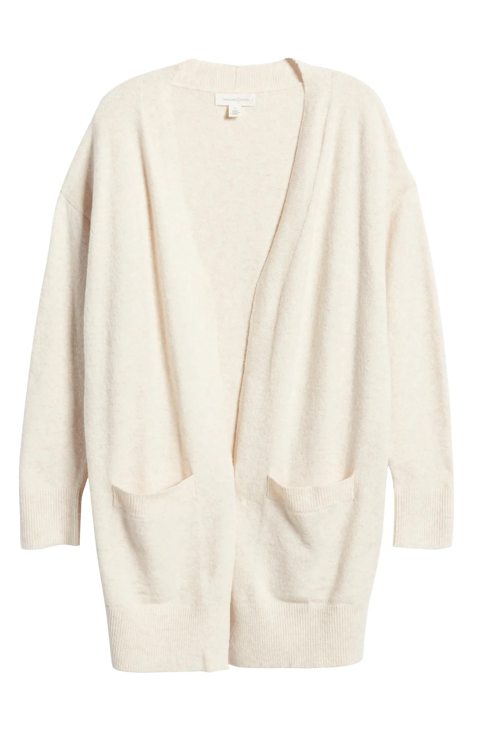 Open Front Cotton Blend Cardigan | Nordstrom