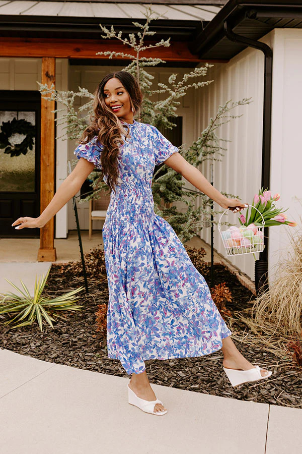 Barcelona Nights Midi In Blue | Impressions Online Boutique