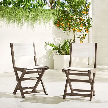 Portside Outdoor Folding Textilene Bistro Chair | West Elm (US)