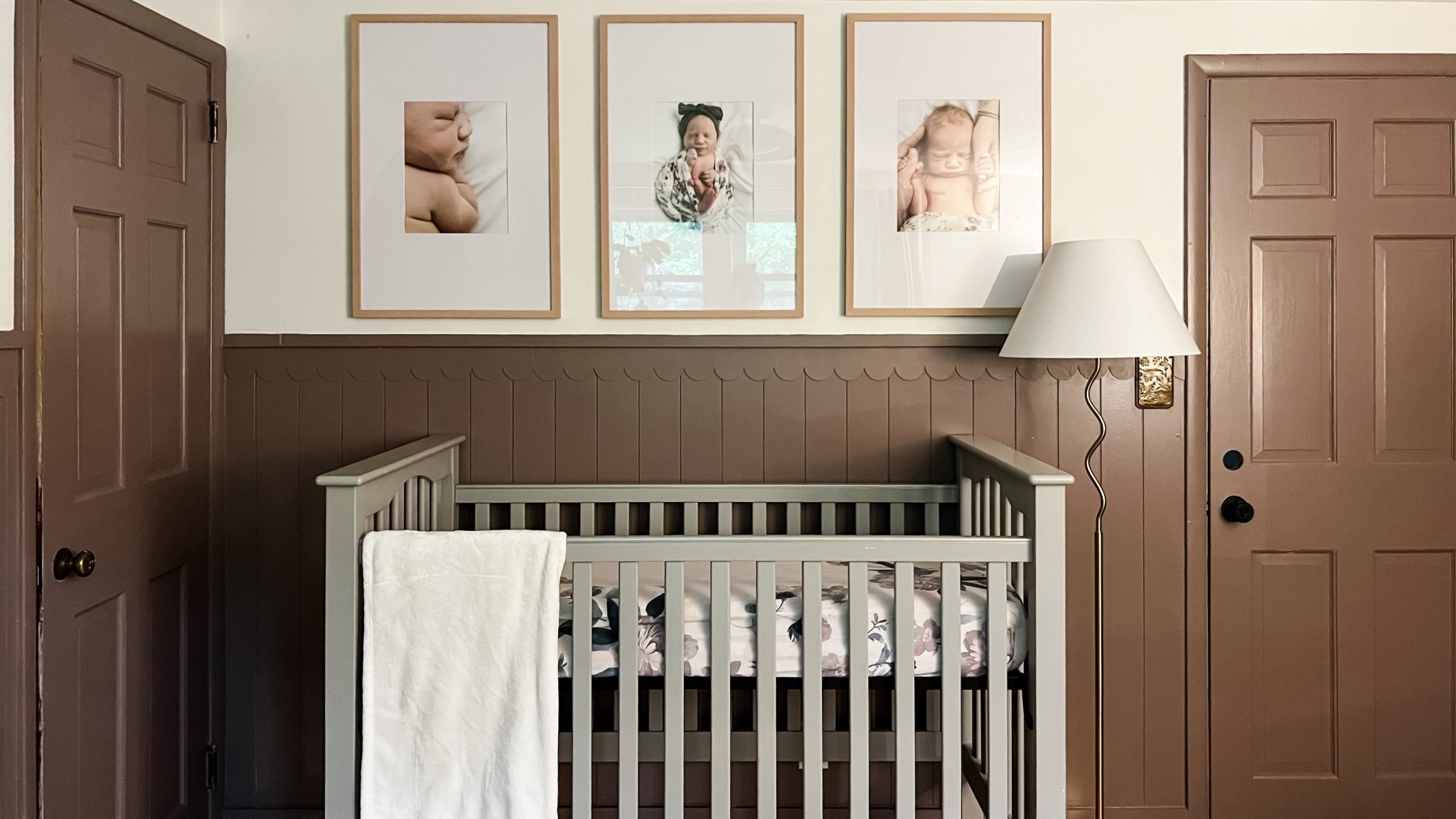 Baby M’s crib wall 🤍

Paint: Cinnamon Slate (BM) 
Rug: June x Loloi Plum/Multi

Baby girl, girl nursery, gallery wall 

#LTKBaby #LTKKids #LTKHome
