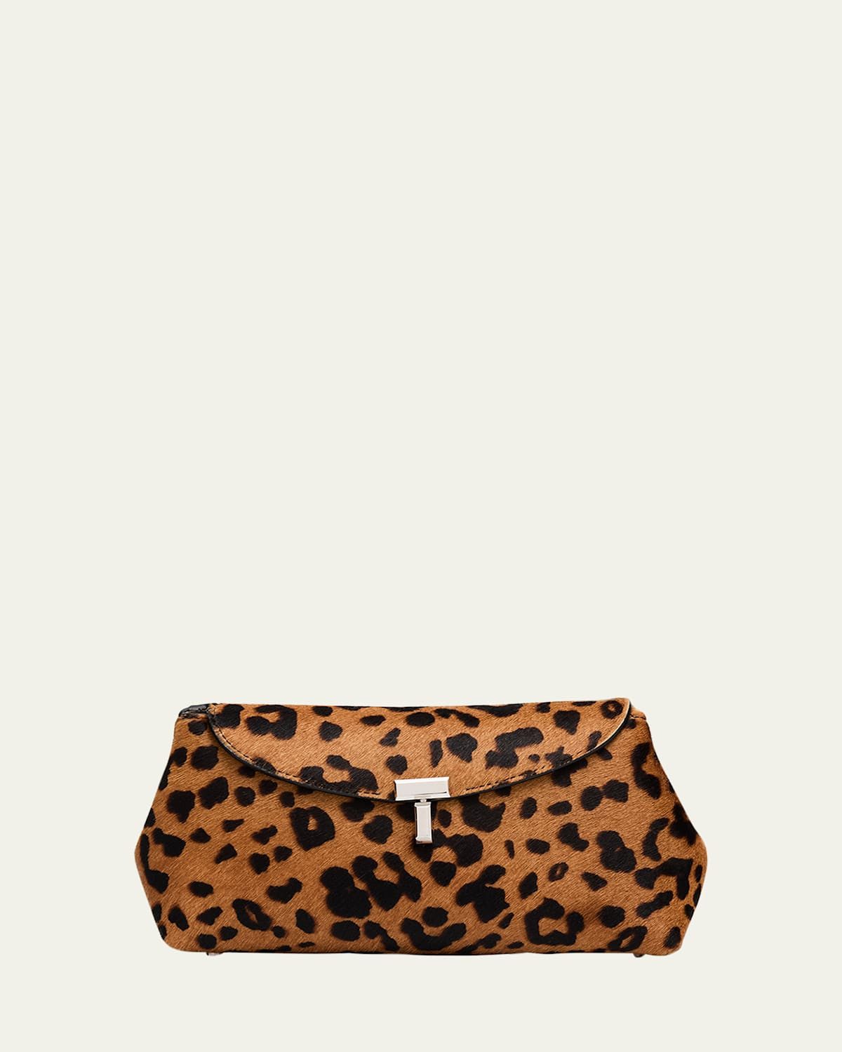 Mini T-Lock Leopard Naplack and Pony Hair Clutch | Bergdorf Goodman