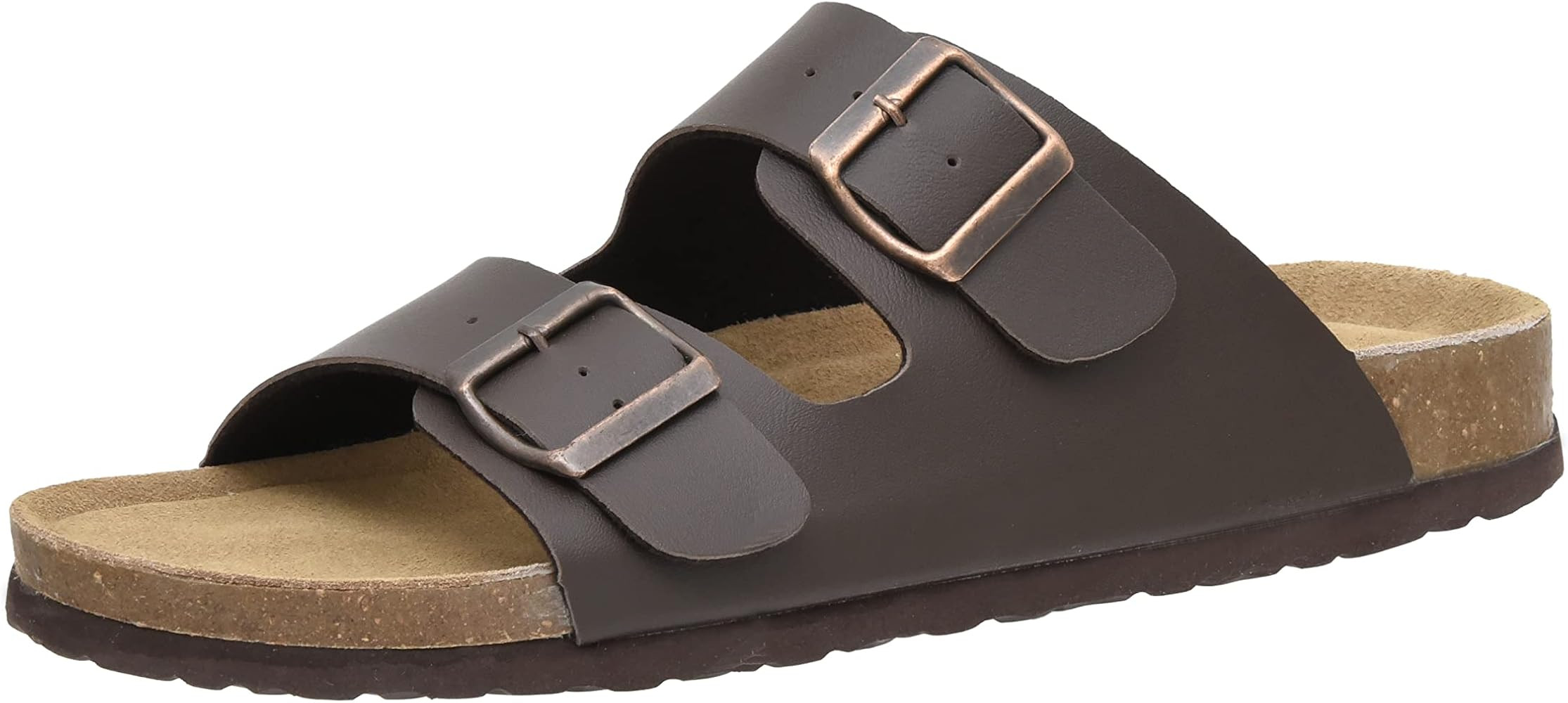 CUSHIONAIRE Men's Lane Cork footbed Sandal with Adjustable Buckle Straps +Comfort | Amazon (US)