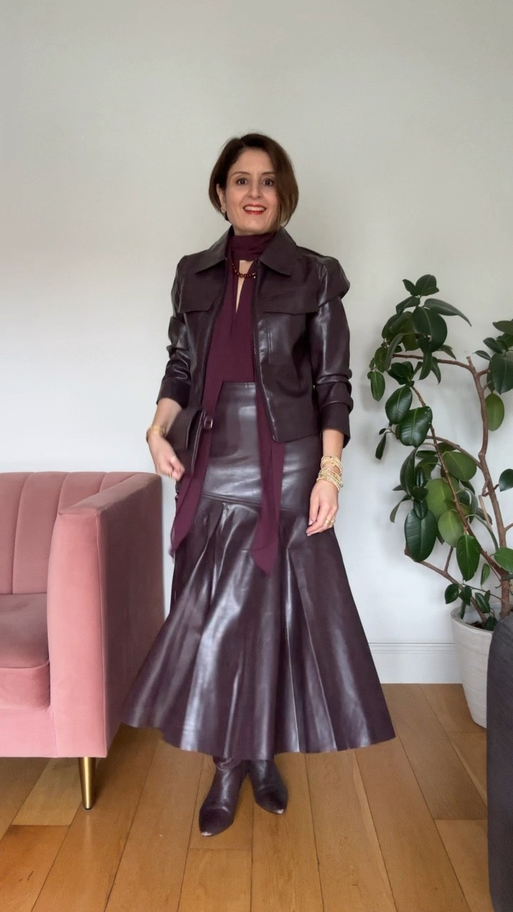 Tonal dressing. Love this skirt & jacket - wearing the size 10 in both and the small in the top which will be great with jeans too. Boots are alternatives as mine are old.

#LTKuk #LTKautumn #LTKeurope